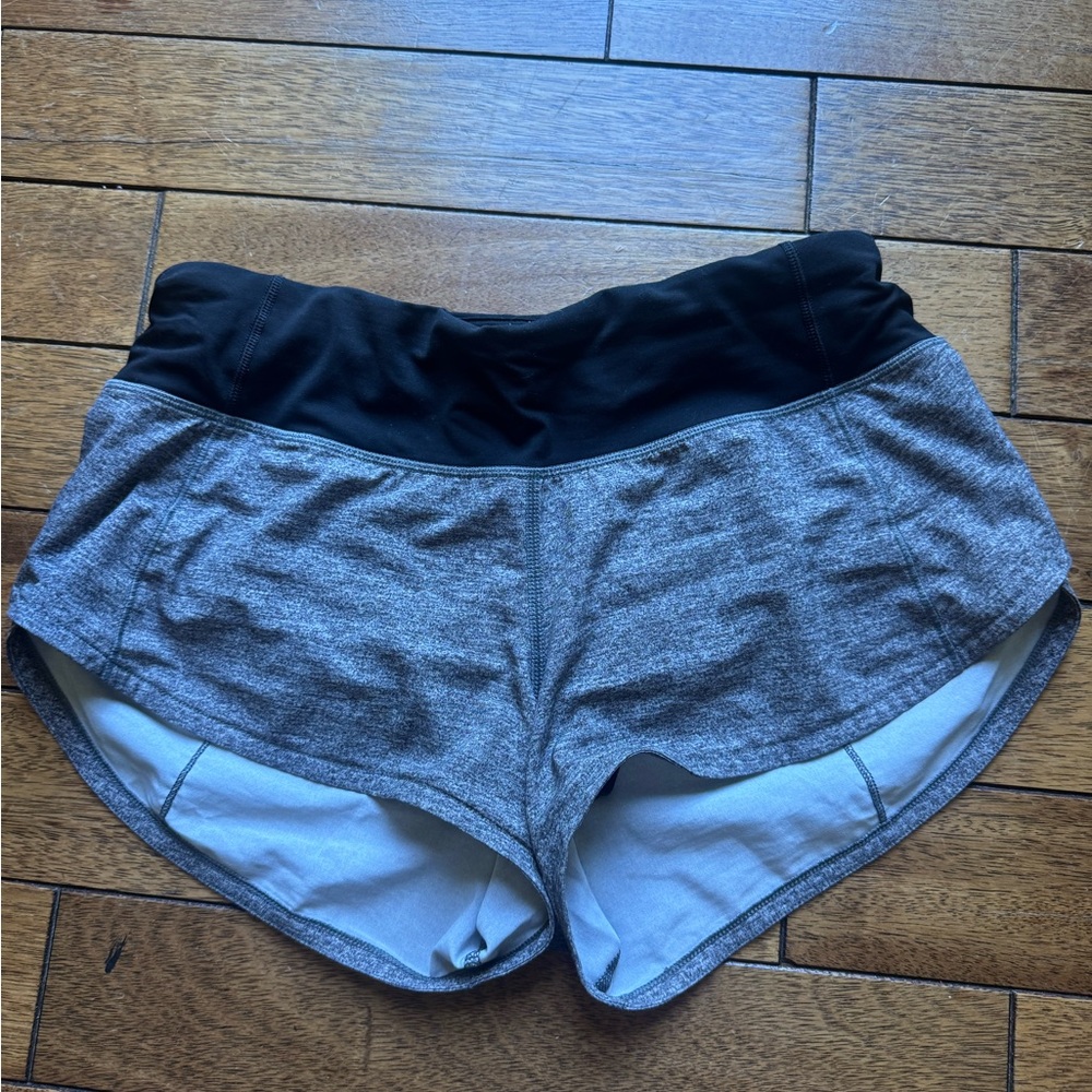 Lululemon Athletica Black and Gray Athletic Shorts
